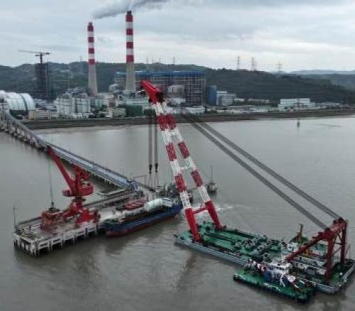 广东天泰圆满完成中煤玉环三期扩建项目发电机定子及变压器本体运输任务