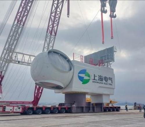 广东天泰顺利完成上海电气V5型海上风电整机及叶片吊具转运任务
